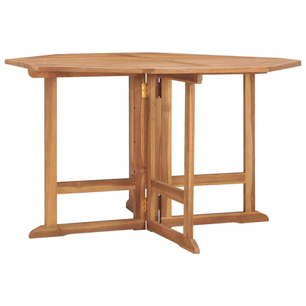 Hopfällbart matbord för trädgården 110x110x75 cm massiv teak