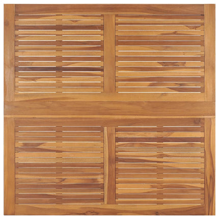Hopfällbart matbord för trädgården 110x110x75 cm massiv teak