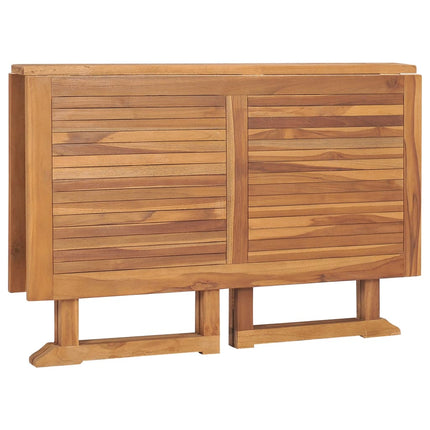 Hopfällbart matbord för trädgården 110x110x75 cm massiv teak