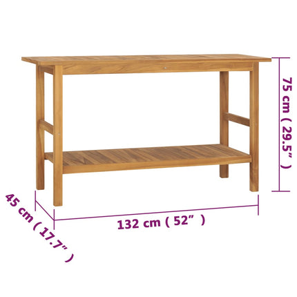Badrumsunderskåp massiv teak 132x45x75 cm
