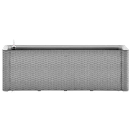 Upphöjd odlingslåda med självbevattning grå 100x43x33 cm