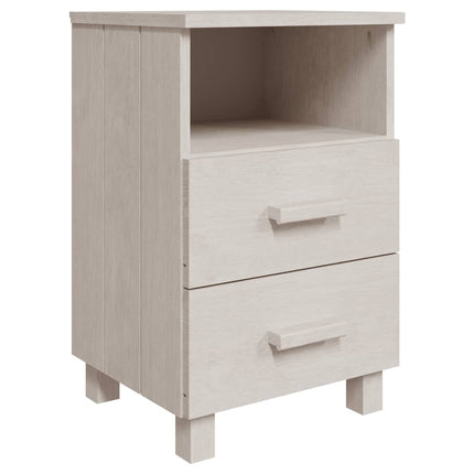 Sängbord HAMAR vit 40x35x62 cm massiv furu