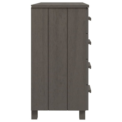 Byrå HAMAR ljusgrå 79x40x80 cm massiv furu