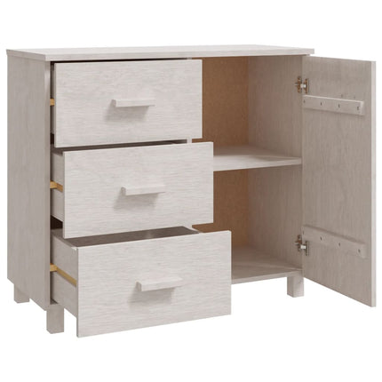 Skänk HAMAR vit 90x40x80 cm massiv furu