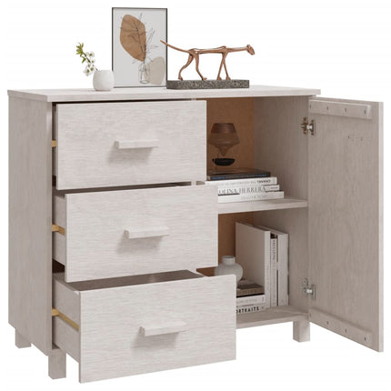 Skänk HAMAR vit 90x40x80 cm massiv furu