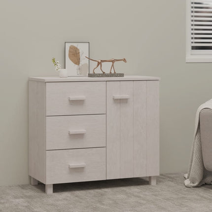 Skänk HAMAR vit 90x40x80 cm massiv furu