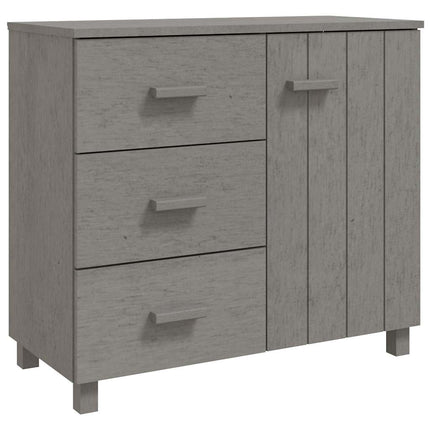 Skänk HAMAR ljusgrå 90x40x80 cm massiv furu