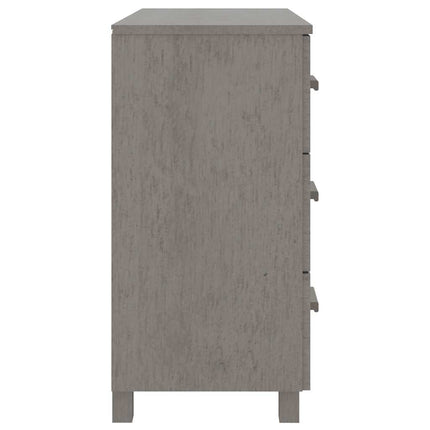 Skänk HAMAR ljusgrå 90x40x80 cm massiv furu