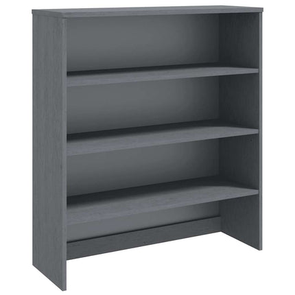 Överdel till högskåp HAMAR mörkgrå 90x30x100 cm massiv furu