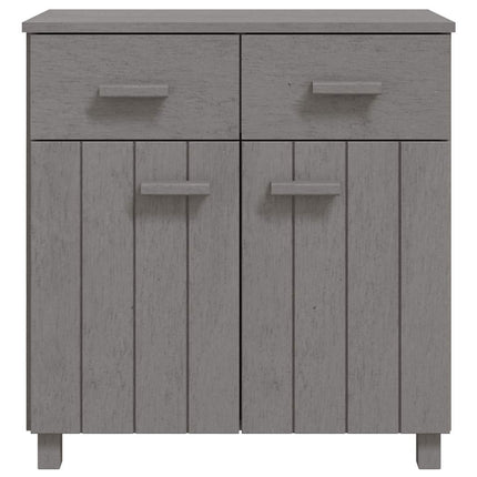 Byrå HAMAR ljusgrå 79x40x80 cm massiv furu