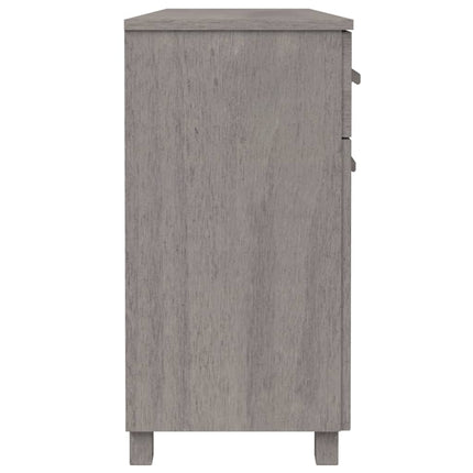 Skänk HAMAR ljusgrå 113x40x80 cm massiv furu