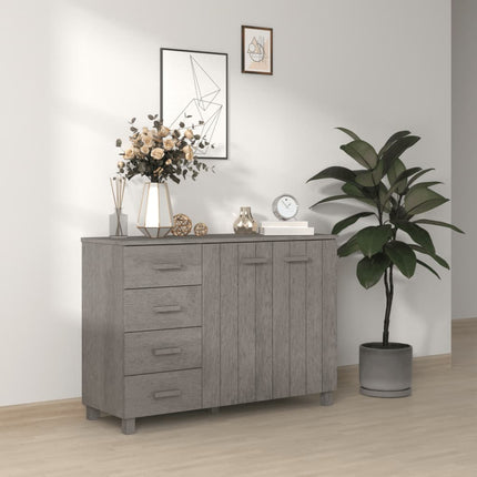 Skänk HAMAR ljusgrå 113x40x80 cm massiv furu
