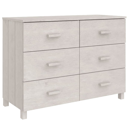 Skänk HAMAR vit 113x40x80 cm massiv furu