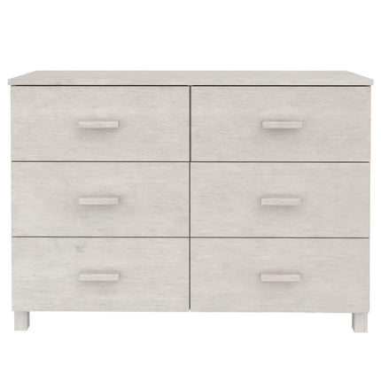 Skänk HAMAR vit 113x40x80 cm massiv furu