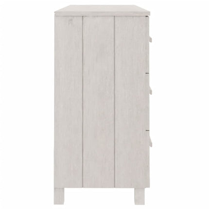 Skänk HAMAR vit 113x40x80 cm massiv furu