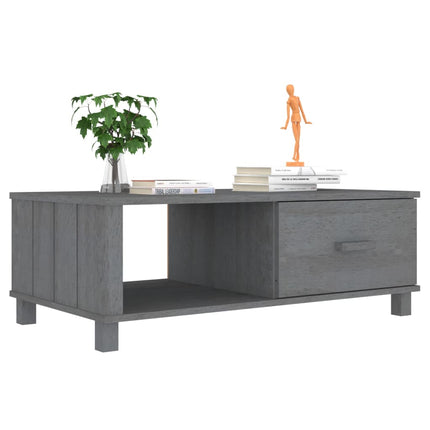 Soffbord HAMAR mörkgrå 100x55x35 cm massiv furu