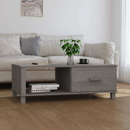 Soffbord HAMAR ljusgrå 100x55x35 cm massiv furu