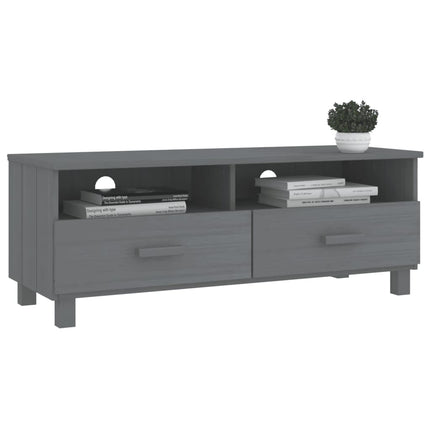 Tv-bänk HAMAR mörkgrå 106x40x40 cm massiv furu