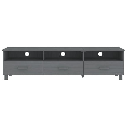 Tv-bänk HAMAR mörkgrå 158x40x40 cm massiv furu