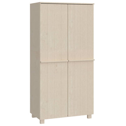 Garderob HAMAR honungsbrun 89x50x180 cm massiv furu