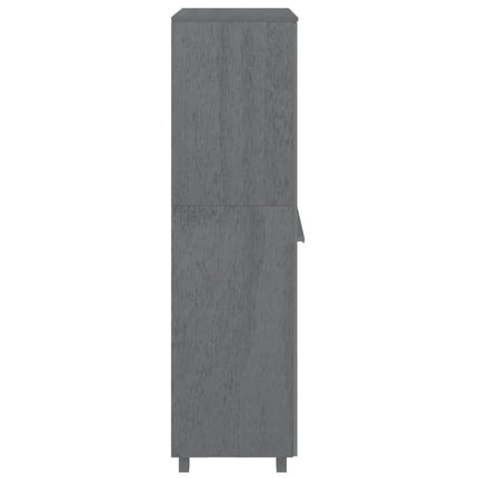 Garderob HAMAR mörkgrå 89x50x180 cm massiv furu