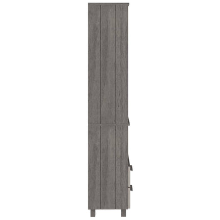Högskåp HAMAR ljusgrå 60x35x180 cm massiv furu