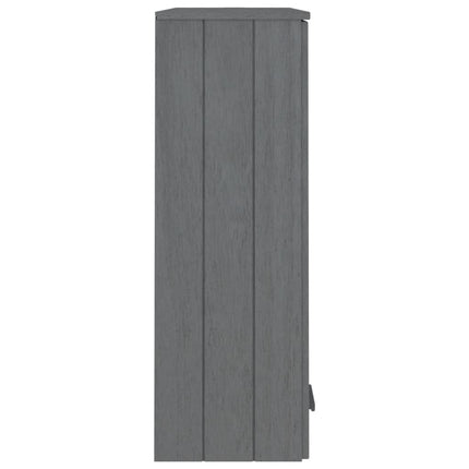 Överdel till högskåp HAMAR mörkgrå 85x35x100 cm massiv furu