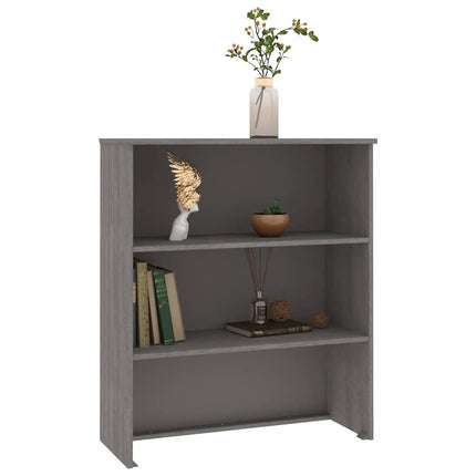 Överdel till högskåp HAMAR ljusgrå 85x35x100 cm massiv furu