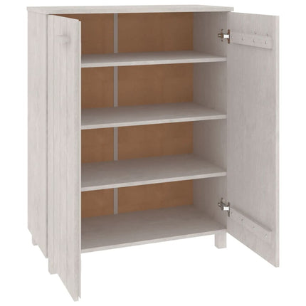 Skoskåp HAMAR vit 85x40x108 cm massiv furu