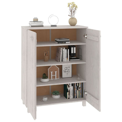 Skoskåp HAMAR vit 85x40x108 cm massiv furu
