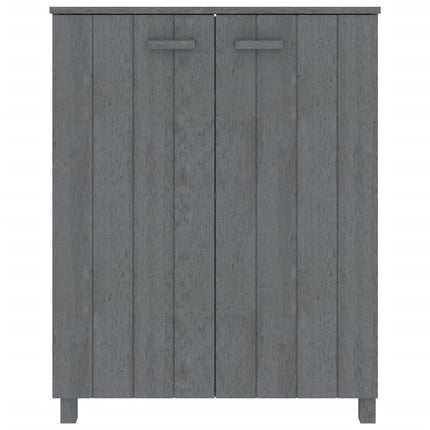 Skoskåp HAMAR mörkgrå 85x40x108 cm massiv furu