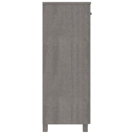 Skoskåp HAMAR ljusgrå 85x40x108 cm massiv furu
