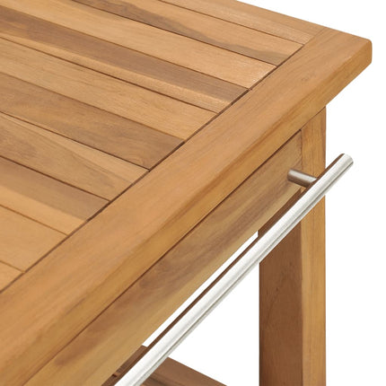 Tvättställsskåp med handfat svart marmor massiv teak