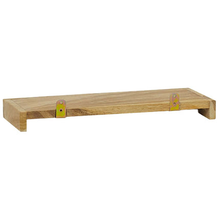 Vägghyllor 2 st 40x15x4 cm massivt teakträ