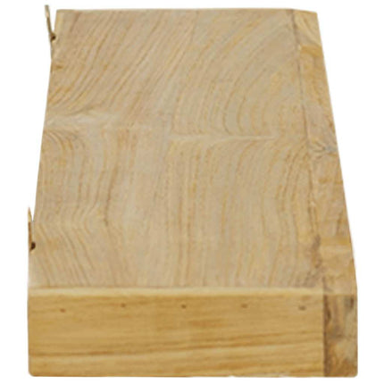 Vägghyllor 2 st 90x15x4 cm massivt teakträ