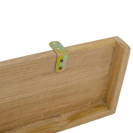 Vägghyllor 2 st 90x15x4 cm massivt teakträ