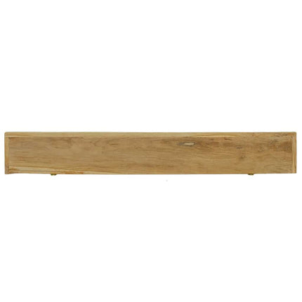 Vägghyllor 2 st 110x15x4 cm massivt teakträ