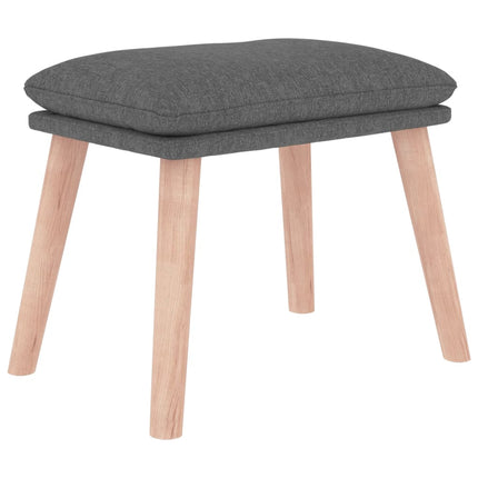 Fotpall ljusgrå 45x29,5x35 cm tyg