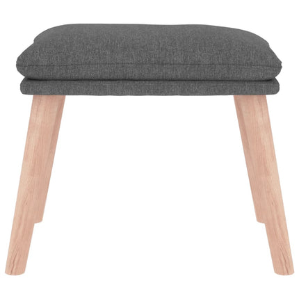 Fotpall ljusgrå 45x29,5x35 cm tyg