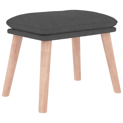 Fotpall mörkgrå 45x29,5x35 cm tyg