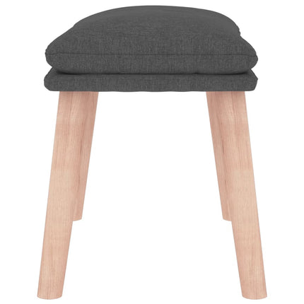 Fotpall mörkgrå 45x29,5x35 cm tyg