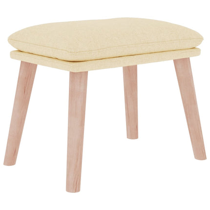 Fotpall gräddvit 45x29,5x35 cm tyg