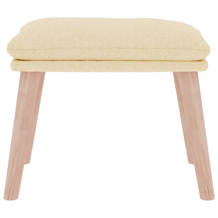 Fotpall gräddvit 45x29,5x35 cm tyg