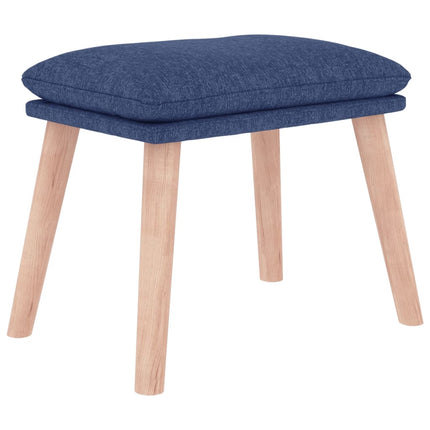 Fotpall blå 45x29,5x35 cm tyg