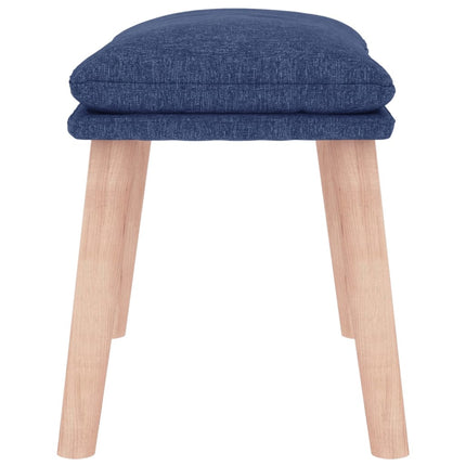 Fotpall blå 45x29,5x35 cm tyg