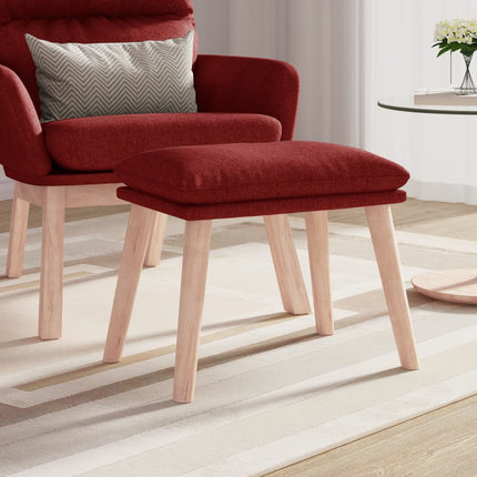 Fotpall vinröd 45x29,5x35 cm tyg