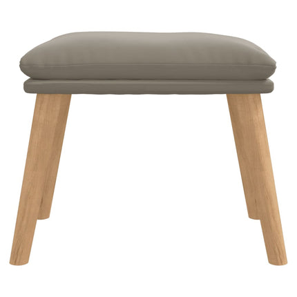 Fotpall ljusgrå 45x29,5x35 cm sammet