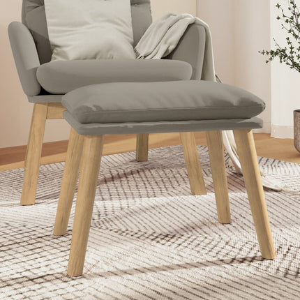 Fotpall ljusgrå 45x29,5x35 cm sammet