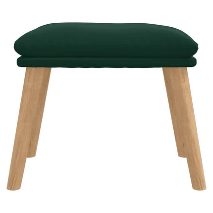 Fotpall mörkgrön 45x29,5x35 cm sammet