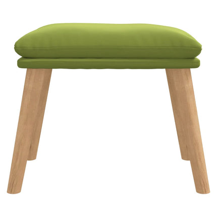 Fotpall ljusgrön 45x29,5x35 cm sammet